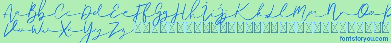 Ralisto Font – Blue Fonts on Green Background