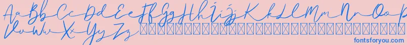 Ralisto Font – Blue Fonts on Pink Background