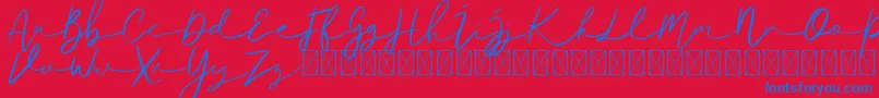 Ralisto Font – Blue Fonts on Red Background
