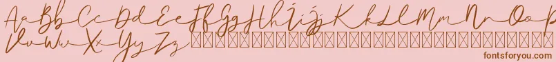 Ralisto Font – Brown Fonts on Pink Background