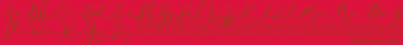 Ralisto Font – Brown Fonts on Red Background