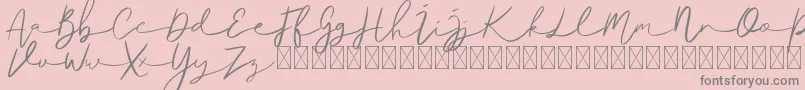 Fonte Ralisto – fontes cinzas em um fundo rosa