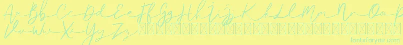 Ralisto Font – Green Fonts on Yellow Background