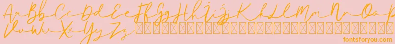 Ralisto Font – Orange Fonts on Pink Background