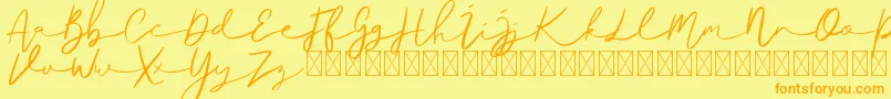 Ralisto Font – Orange Fonts on Yellow Background