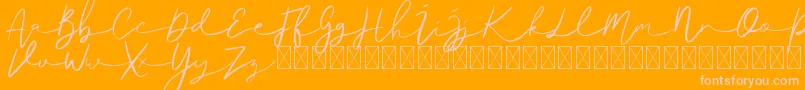 Ralisto Font – Pink Fonts on Orange Background