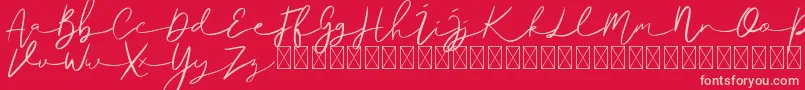 Ralisto Font – Pink Fonts on Red Background