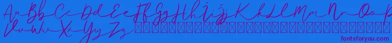 Ralisto Font – Purple Fonts on Blue Background