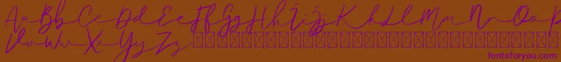 Ralisto Font – Purple Fonts on Brown Background
