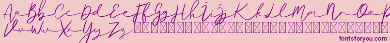 Ralisto-Schriftart – Violette Schriften auf rosa Hintergrund