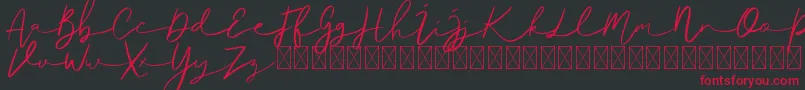 Ralisto Font – Red Fonts on Black Background