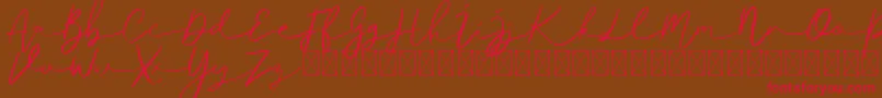 Ralisto Font – Red Fonts on Brown Background