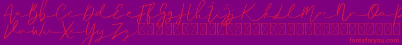 Ralisto Font – Red Fonts on Purple Background