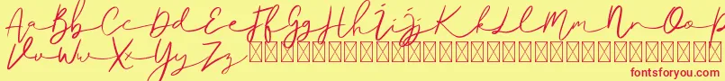 Ralisto Font – Red Fonts on Yellow Background