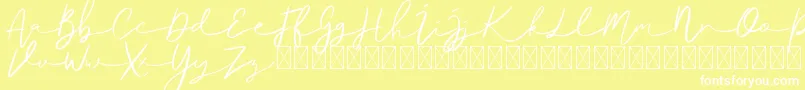 Ralisto Font – White Fonts on Yellow Background