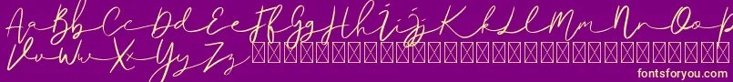 Ralisto Font – Yellow Fonts on Purple Background