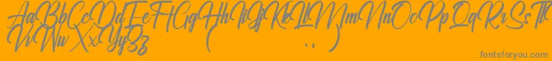 フォントRalliankara Personal Use Only – オレンジの背景に灰色の文字