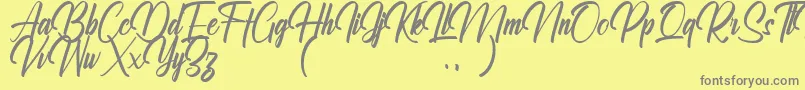 Ralliankara Personal Use Only Font – Gray Fonts on Yellow Background