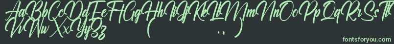 Ralliankara Personal Use Only Font – Green Fonts on Black Background