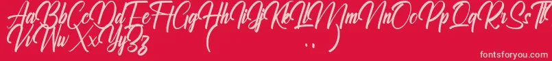 Ralliankara Personal Use Only Font – Pink Fonts on Red Background