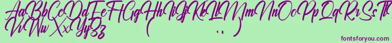 Ralliankara Personal Use Only Font – Purple Fonts on Green Background