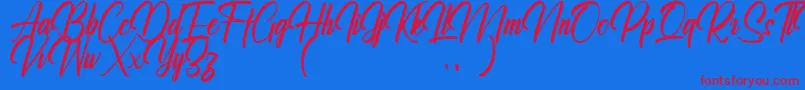 Ralliankara Personal Use Only Font – Red Fonts on Blue Background