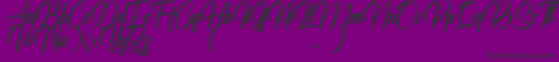 Шрифт Ralliankara Personal Use Only – чёрные шрифты на фиолетовом фоне