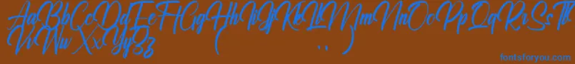 Ralliankara Personal Use Only Font – Blue Fonts on Brown Background