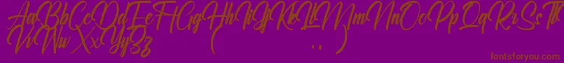 Ralliankara Personal Use Only Font – Brown Fonts on Purple Background