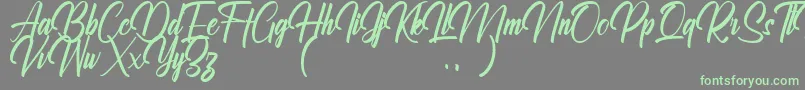 Ralliankara Personal Use Only Font – Green Fonts on Gray Background