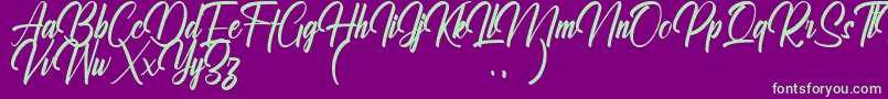 Ralliankara Personal Use Only Font – Green Fonts on Purple Background