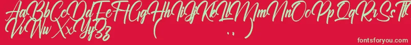 Ralliankara Personal Use Only Font – Green Fonts on Red Background