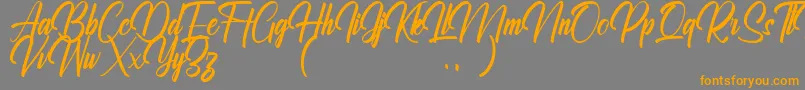 Ralliankara Personal Use Only Font – Orange Fonts on Gray Background
