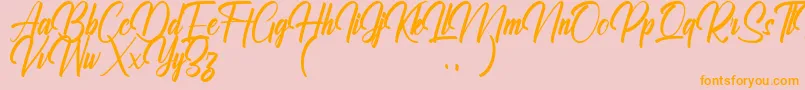 Ralliankara Personal Use Only Font – Orange Fonts on Pink Background
