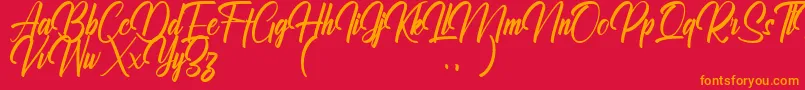 Ralliankara Personal Use Only Font – Orange Fonts on Red Background