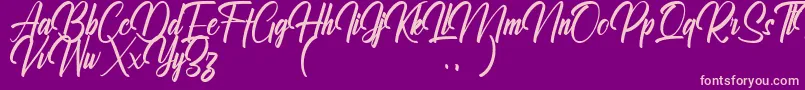 Ralliankara Personal Use Only Font – Pink Fonts on Purple Background