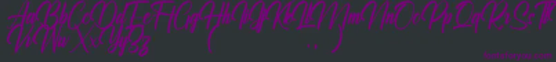 Ralliankara Personal Use Only Font – Purple Fonts on Black Background
