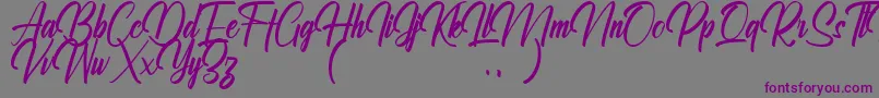 Ralliankara Personal Use Only Font – Purple Fonts on Gray Background