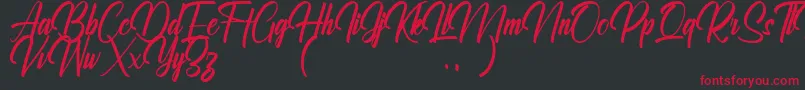 Ralliankara Personal Use Only Font – Red Fonts on Black Background