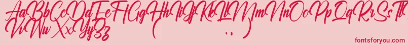 Ralliankara Personal Use Only Font – Red Fonts on Pink Background