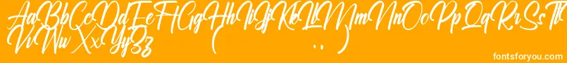 Ralliankara Personal Use Only Font – White Fonts on Orange Background