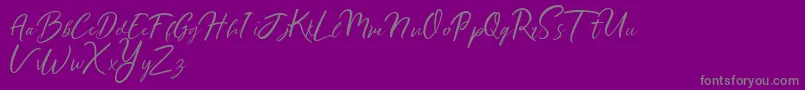 Ralyne Demo-Schriftart – Graue Schriften auf violettem Hintergrund