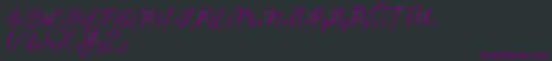 Ralyne Demo Font – Purple Fonts on Black Background