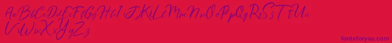 Ralyne Demo Font – Purple Fonts on Red Background