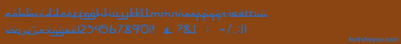 Rama dan Karim Font – Blue Fonts on Brown Background