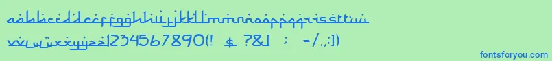 More about Rama dan Karim Font Rama dan Karim Font – Blue Fonts on Green Background