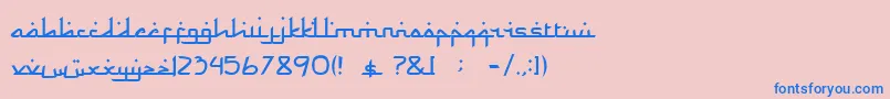 Więcej informacji o czcionce Rama dan Karim Czcionka Rama dan Karim – niebieskie czcionki na różowym tle