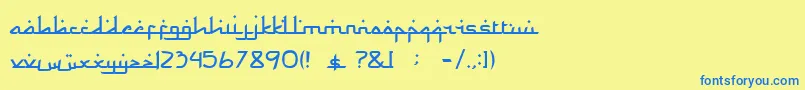 More about Rama dan Karim Font Rama dan Karim Font – Blue Fonts on Yellow Background