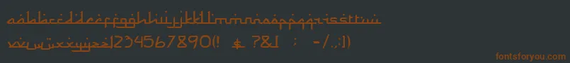 Rama dan Karim Font – Brown Fonts on Black Background