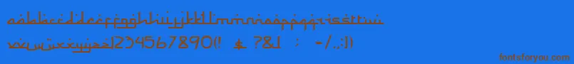 Rama dan Karim Font – Brown Fonts on Blue Background